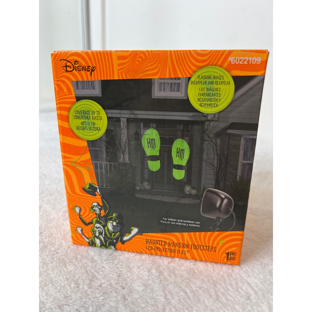 Disney Haunted Mansion Footsteps LED Projection Plus Halloween Light 6022109 NEW